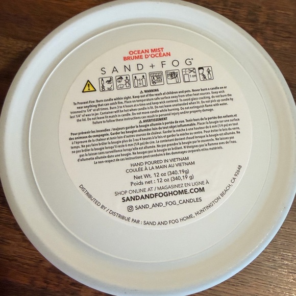 Sand + Fog Ocean Mist Scented Candle - 12oz - Picture 4 of 4